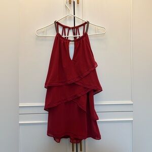 Asymmetrical Red Top